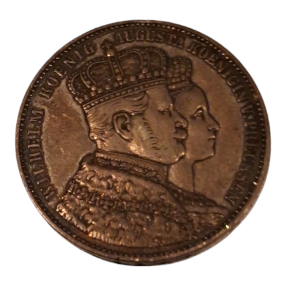 Vintage 1861 Prussian Thaler Coin